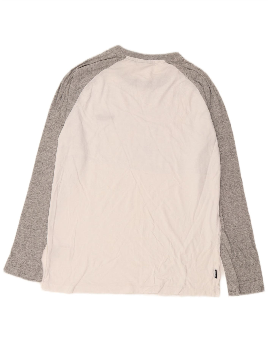 Męski top Superdry z długim rękawem, duży, biały, bawełniany w bloki kolorów