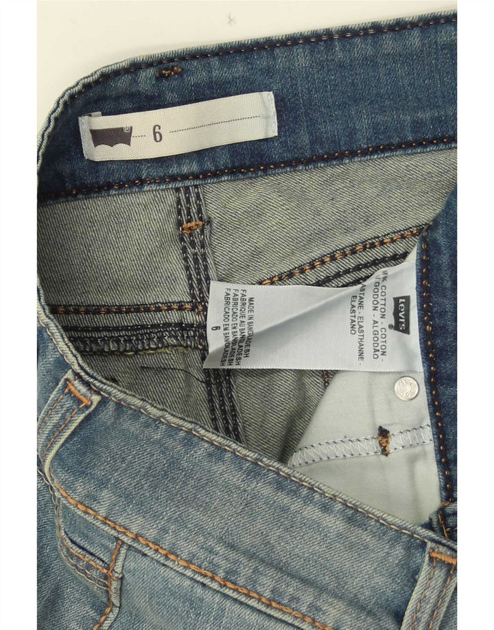 Damskie spodenki jeansowe Levi's US 6 Medium W28 Niebieskie bawełniane