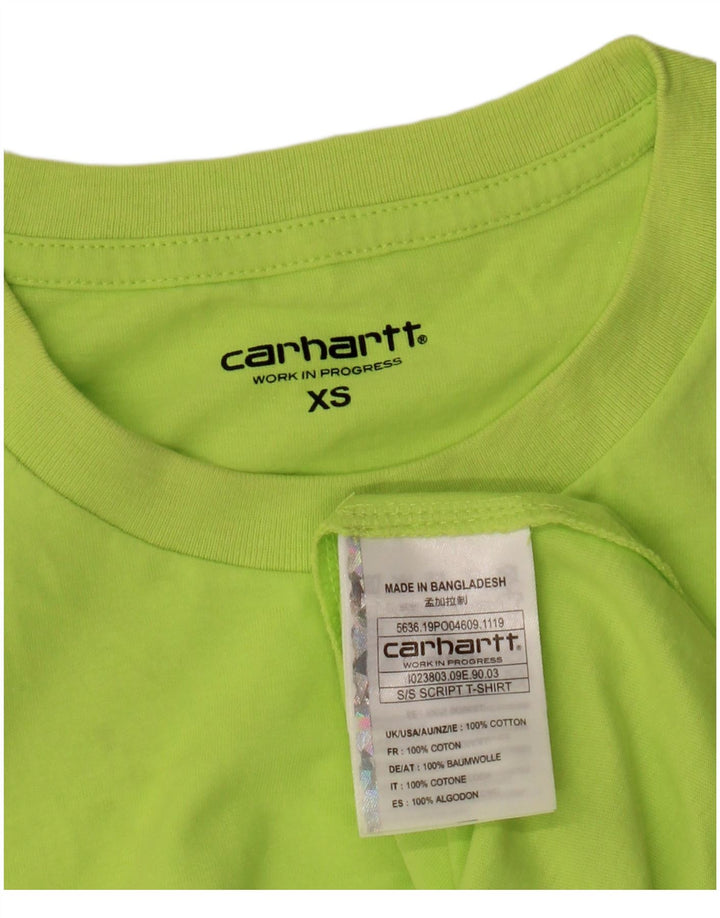 Męska koszulka z grafiką Carhartt Top XS, zielona bawełna