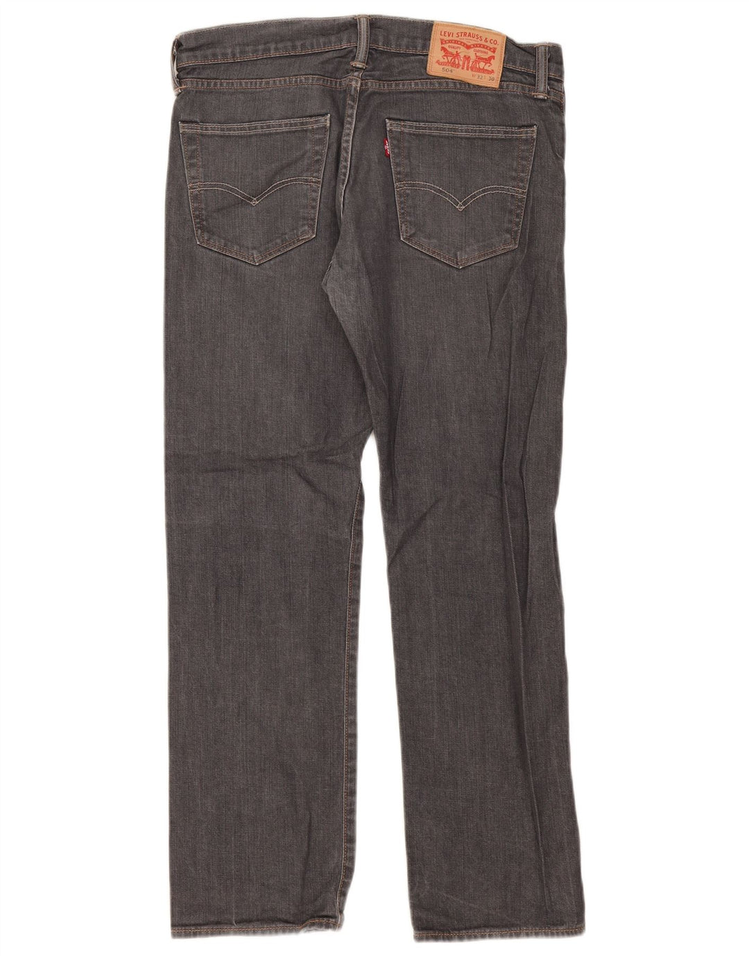 Męskie dżinsy Levi's 504 Straight W32 L30 Szara bawełna