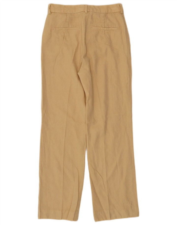 Spodnie damskie MASSIMO DUTTI proste chino EU 36 XS W26 L26 beżowa wełna