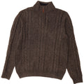 Crew Clothing Męski sweter z zamkiem błyskawicznym, duży, szary, wełniany