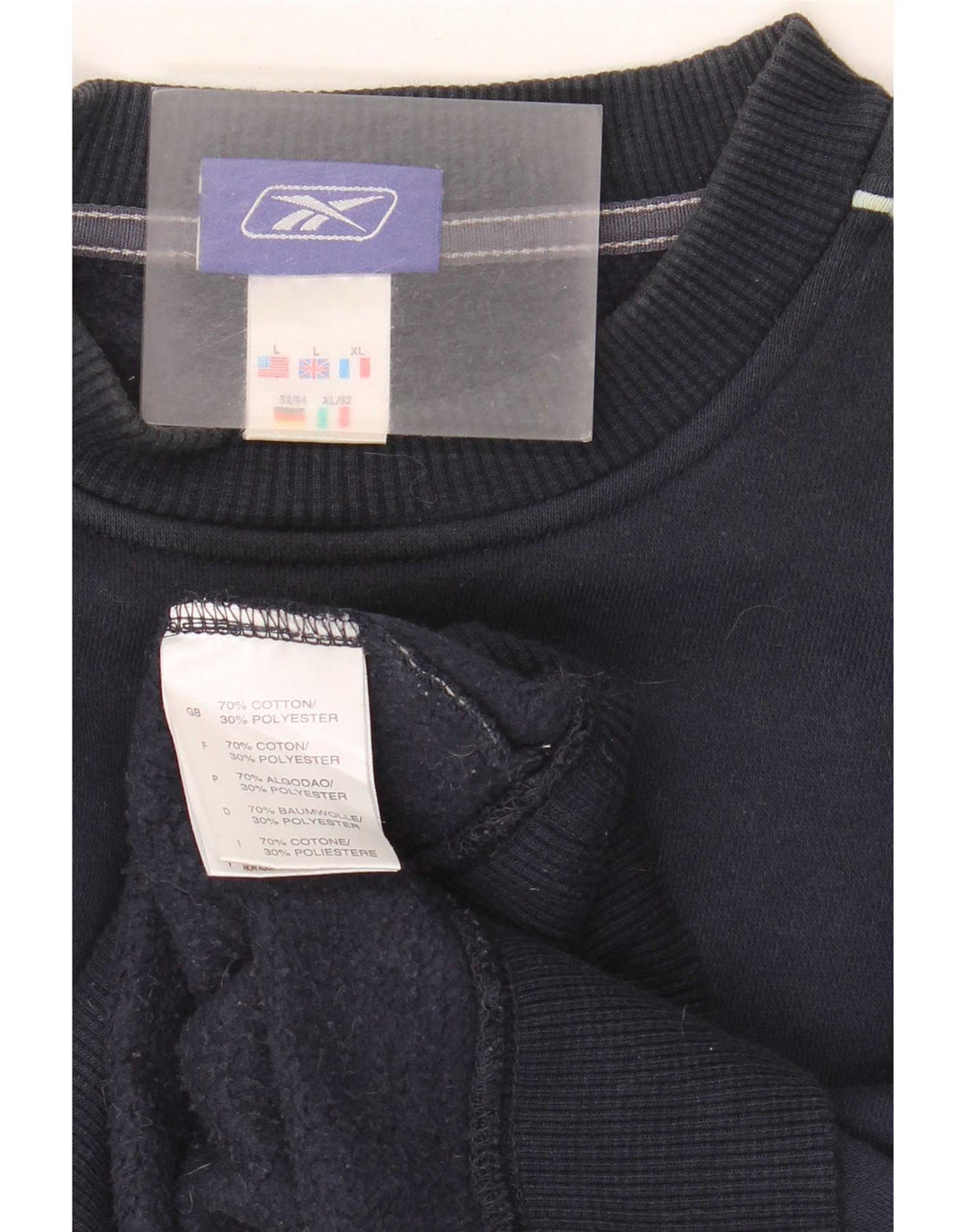 Męska bluza Reebok Jumper, duża, granatowa, bawełniana