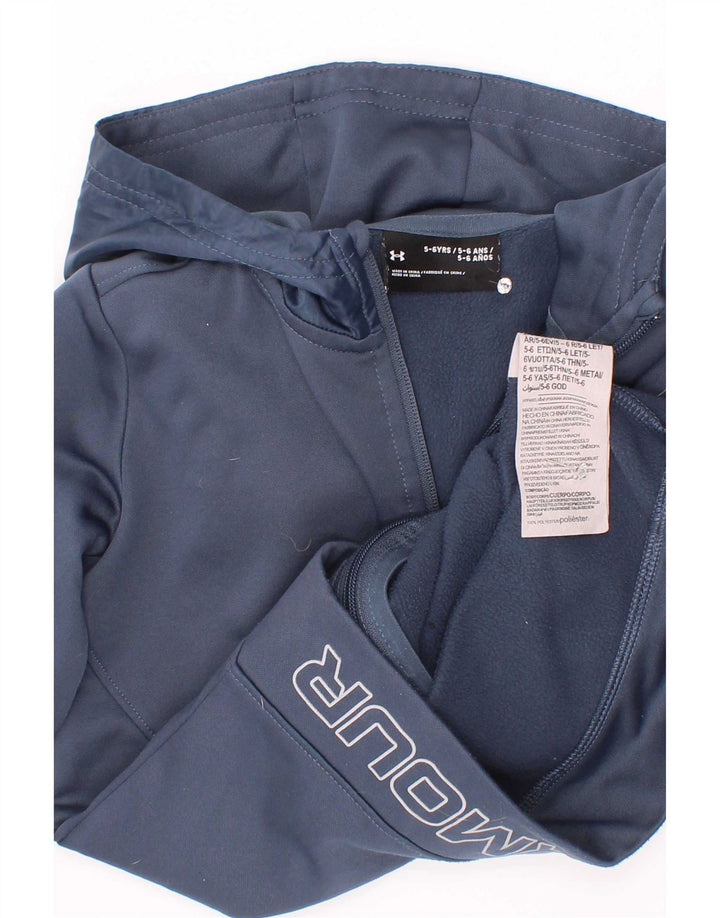 Chłopięcy sweter z kapturem i zamkiem Under Armour 5-6 lat, granatowy, poliester