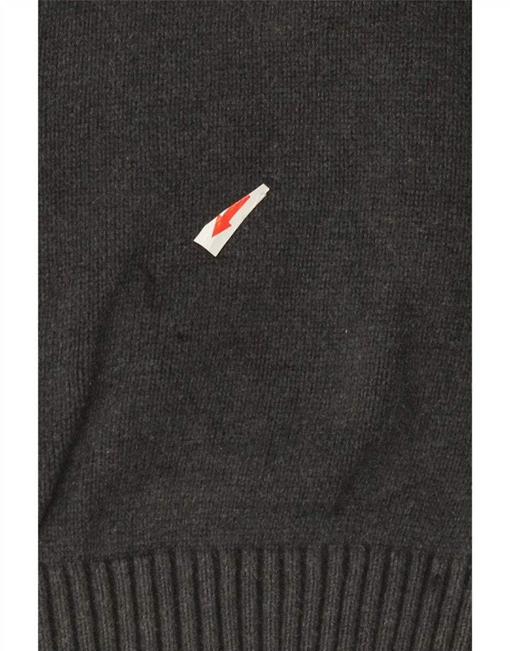 Męski sweter z okrągłym dekoltem Tommy Hilfiger, średnioszary, bawełniany