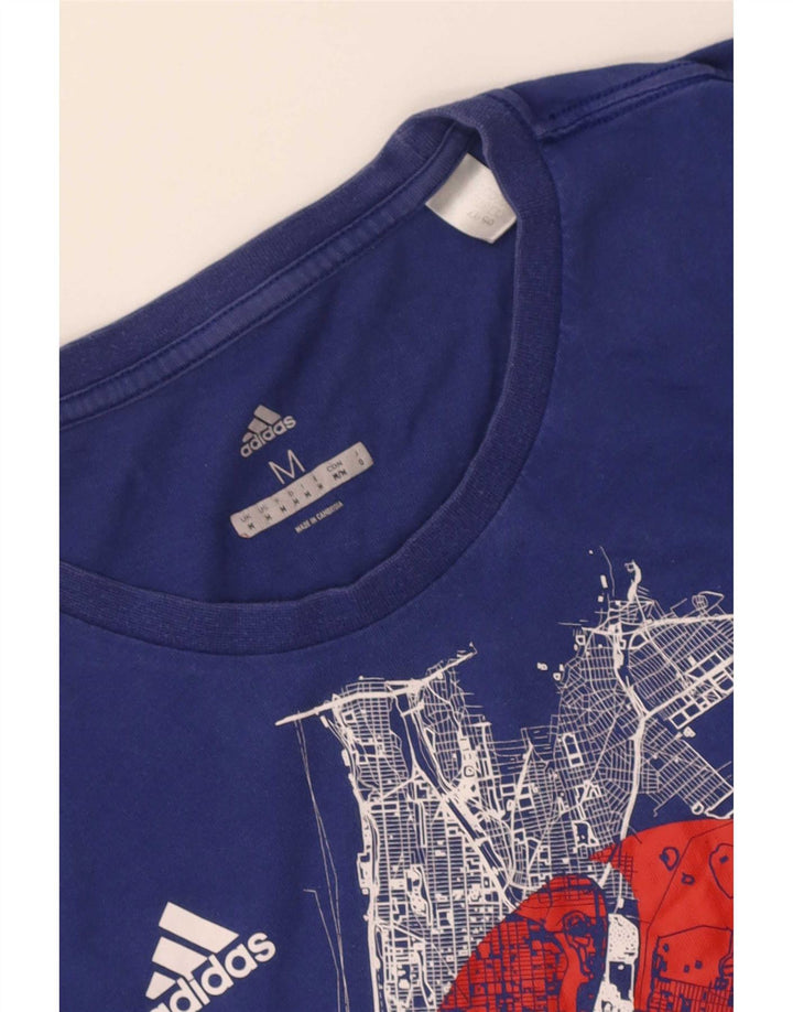 Męska koszulka graficzna Adidas Top Medium Blue