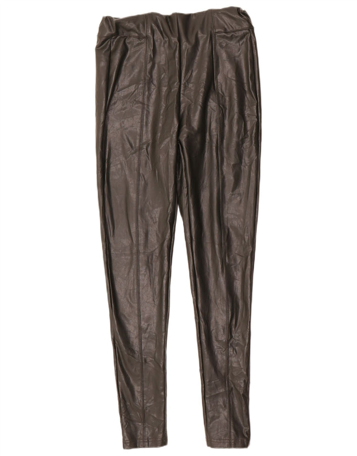 Damskie legginsy Marks & Spencer ze sztucznej skóry UK 12, średni zielony