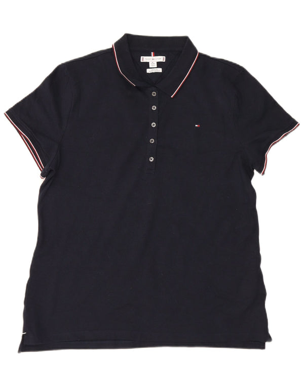 Damska koszulka polo Tommy Hilfiger Classic Fit UK 18 XL w granatowe paski