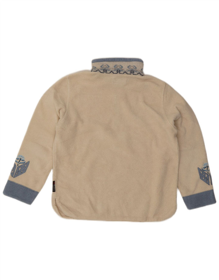 POLARTEC Damski sweter polarowy z zamkiem błyskawicznym UK 16, duży, biały poliester