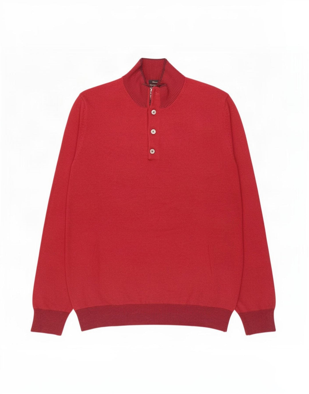 Męski sweter zapinany na guziki Massimo Dutti XL, bordowa bawełna