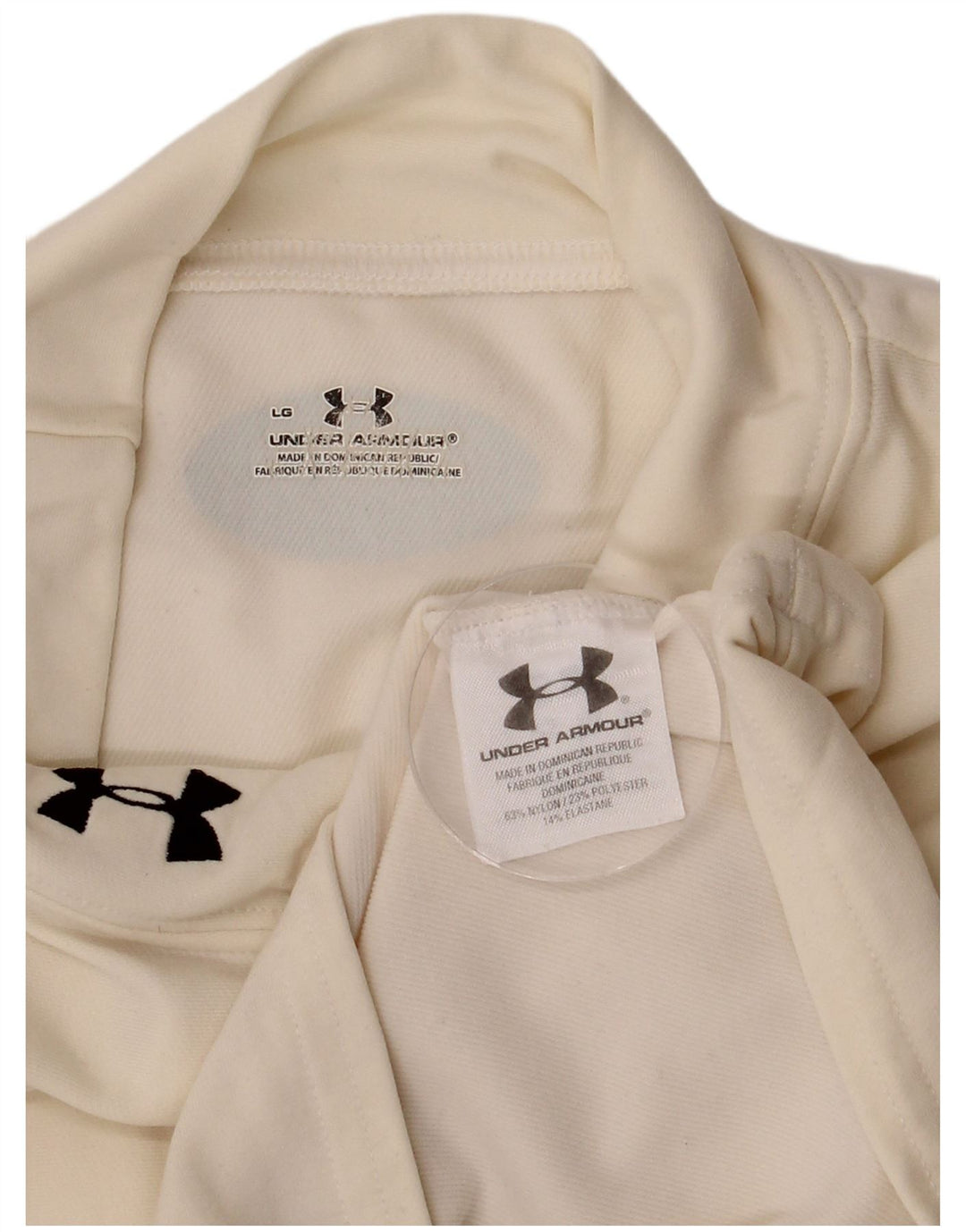 Męski top z długim rękawem Under Armour, duży, złamany biały nylon