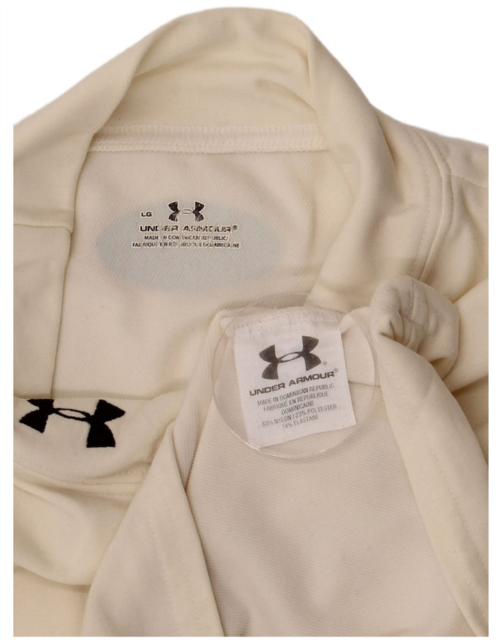 Męski top z długim rękawem Under Armour, duży, złamany biały nylon