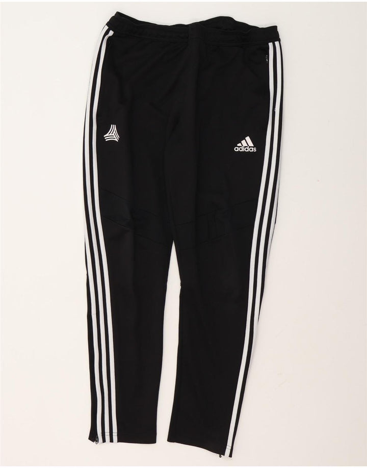 Męskie spodnie dresowe Adidas, duże, czarne, poliestrowe