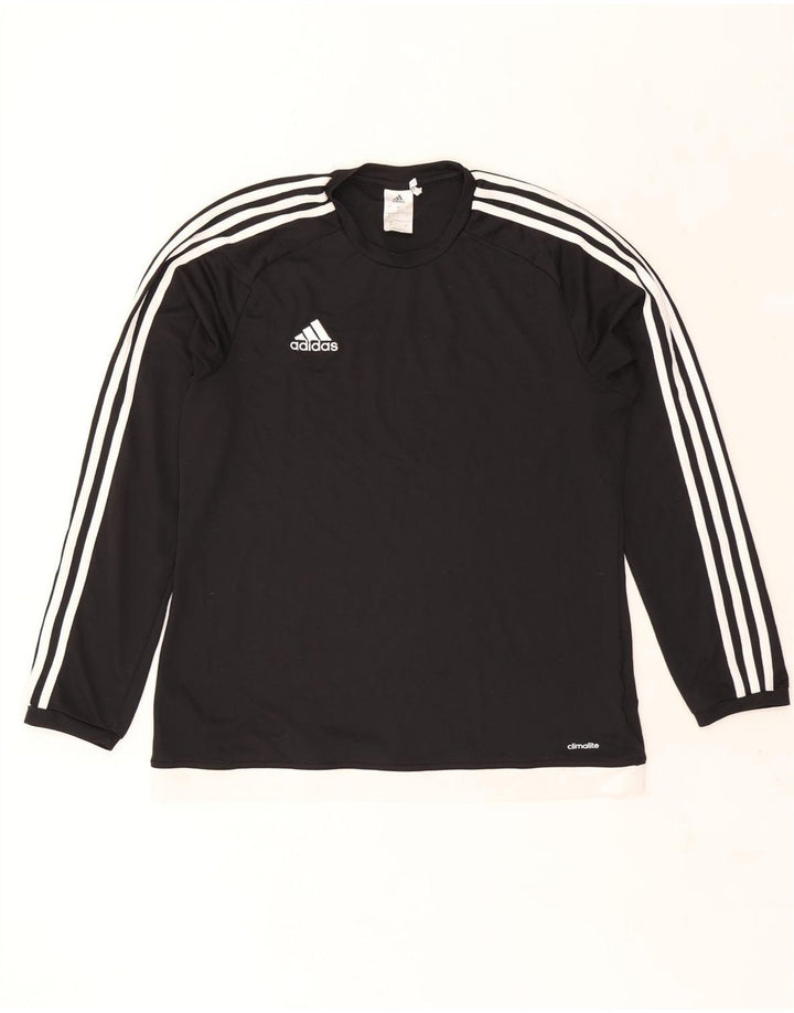 Adidas Męskie Climalite Top z długim rękawem, duży, czarny poliester