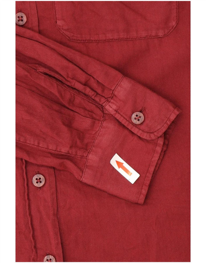 Koszula damska Massimo Dutti EU 44 XL, bordowa, bawełniana