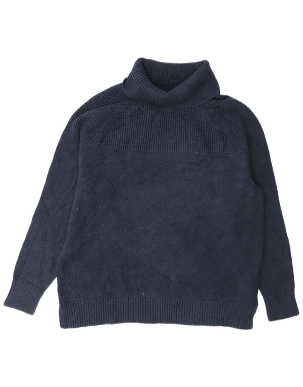 Damski sweter z golfem L.L.Bean UK 18 XL, granatowy, bawełniany