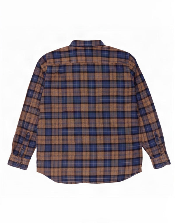Męska koszula flanelowa Massimo Dutti 2XL w brązową kratkę