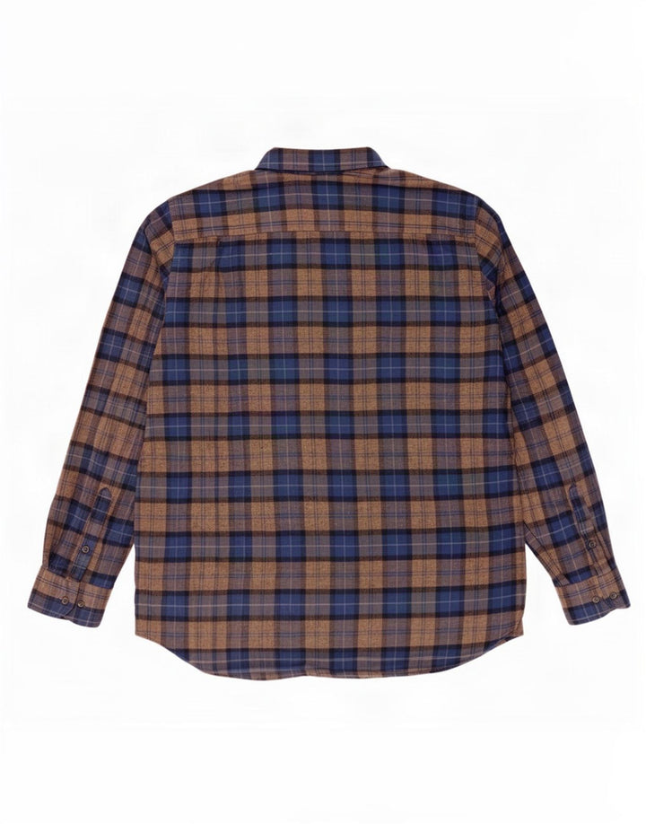 Męska koszula flanelowa Massimo Dutti 2XL w brązową kratkę