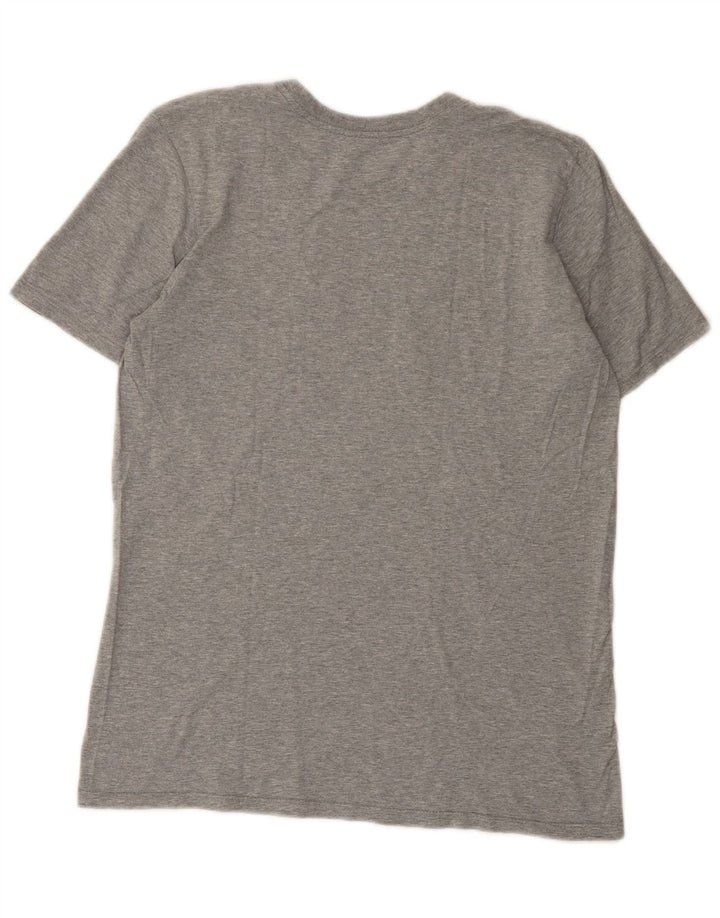 Męski T-shirt Nike o sportowym kroju z grafiką, średnioszary, bawełniany