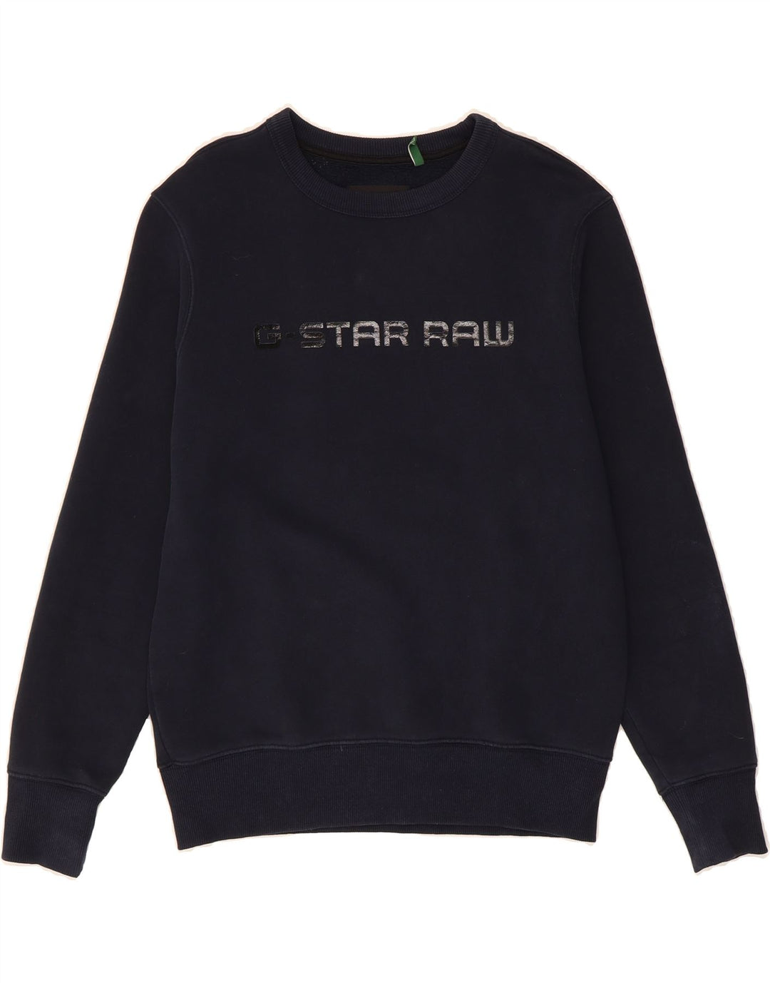 G-STAR Mens Graphic Sweatshirt Jumper Medium Navy Blue Cotton Vintage G-Star and Second-Hand G-Star from Messina Hembry 