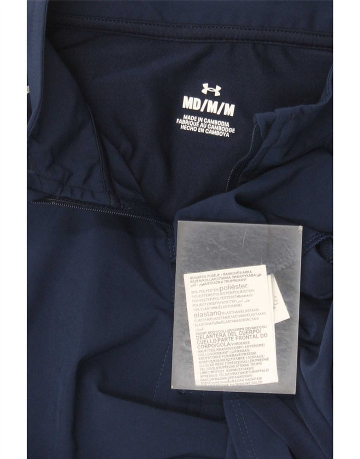 Męski dres Under Armour z grafiką i zamkiem błyskawicznym, średni granatowy