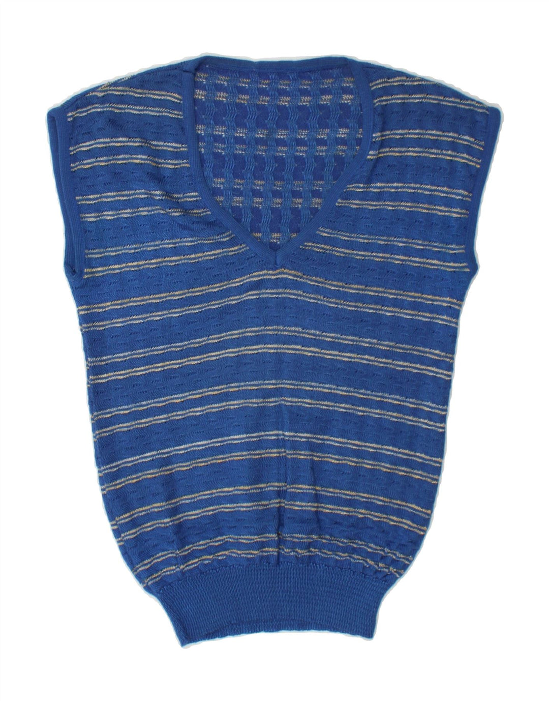 VINTAGE Womens Vest Tank Top UK 10 Small Blue Vintage Vintage and Second-Hand Vintage from Messina Hembry 