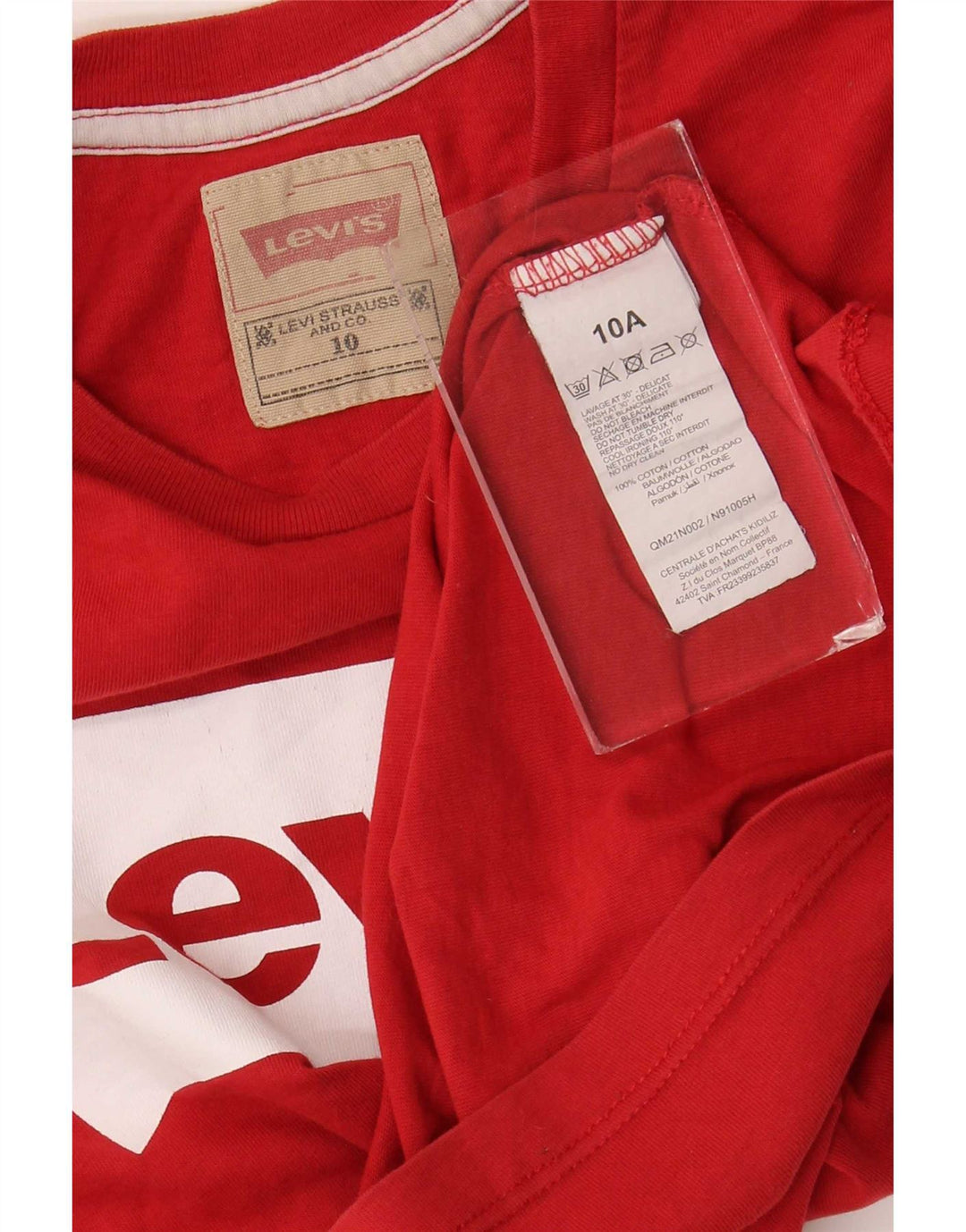 Chłopięcy top z grafiką Levi's z długim rękawem 9-10 lat, czerwona bawełna