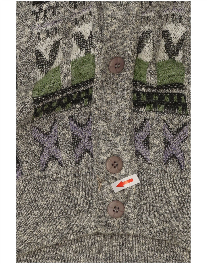 Męski sweter rozpinany VINTAGE 2XL wielokolorowy geometryczny