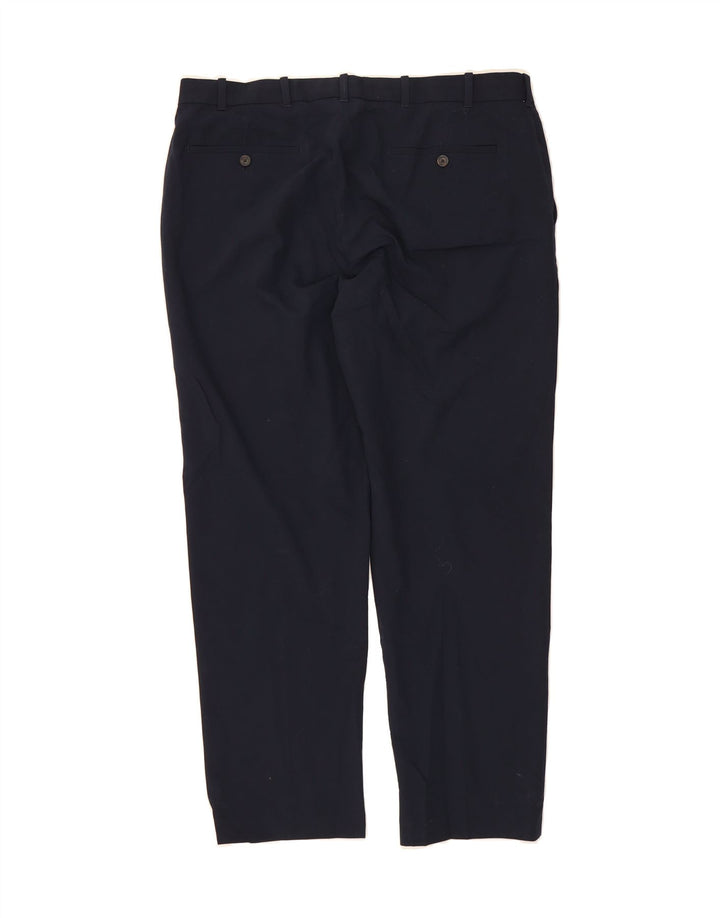 IZOD Mens Straight Chino Trousers W38 L30 Navy Blue Polyester Vintage Izod and Second-Hand Izod from Messina Hembry 