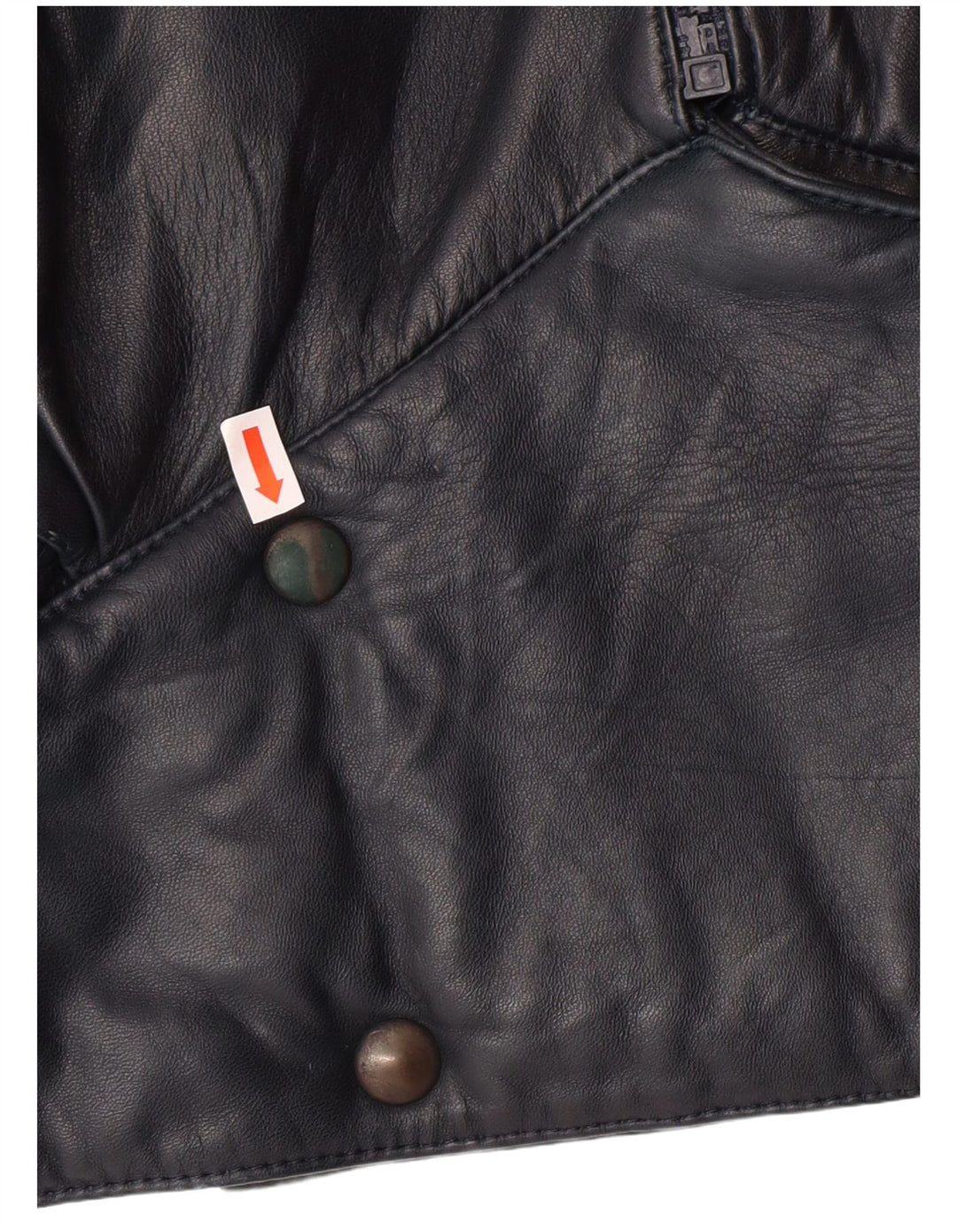 Damska kurtka skórzana VINTAGE Crop UK 6 XS granatowa