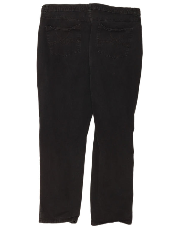 Marks & Spencer Damskie proste dżinsy UK 18 XL W36 L28 Czarna bawełna