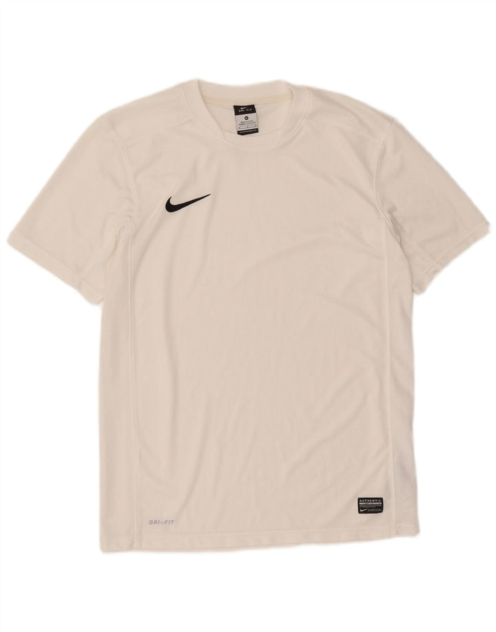 Męski T-shirt Nike Dri Fit Top, średni biały poliester