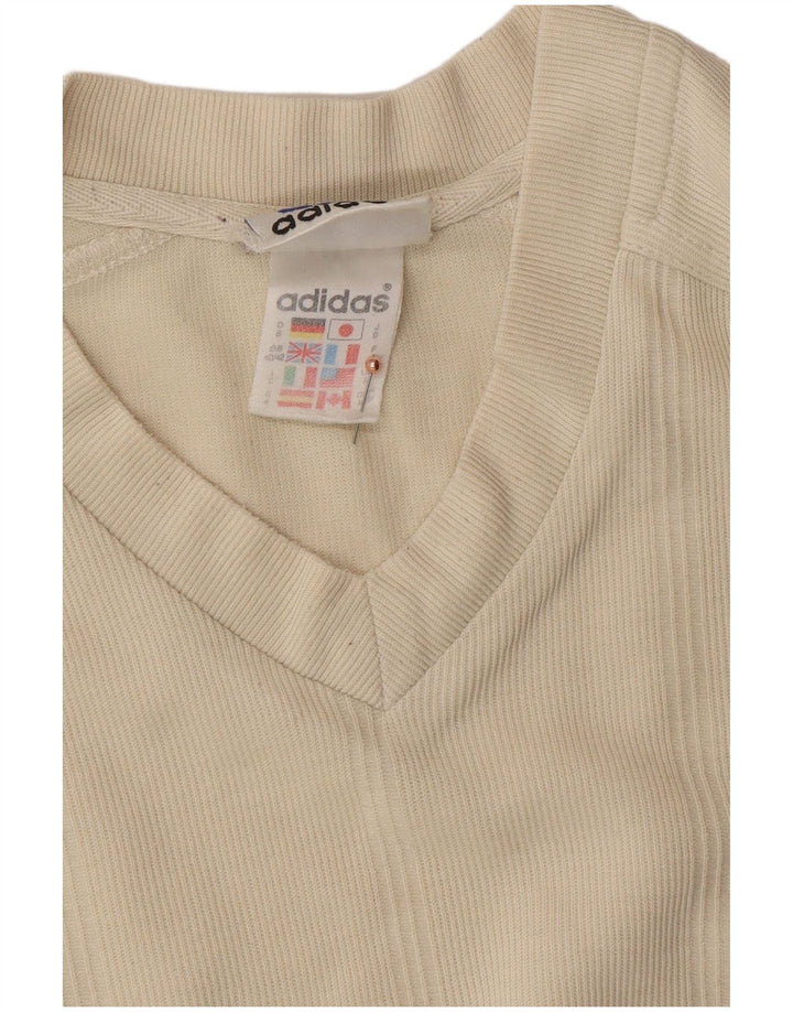 T-shirt męski ADIDAS Top UK 40/42 Średni beżowy bawełniany