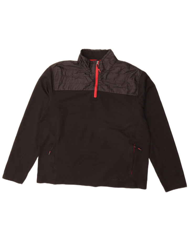 Męski sweter z zamkiem błyskawicznym Eddie Bauer XL, czarny, poliester