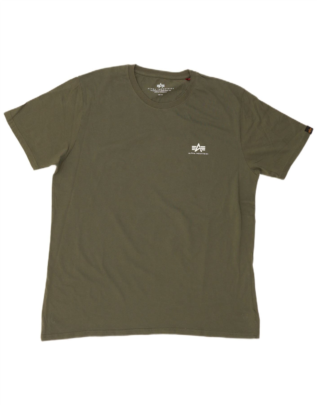 T-shirt męski ALPHA INDUSTRIES Top 3XL, bawełna khaki