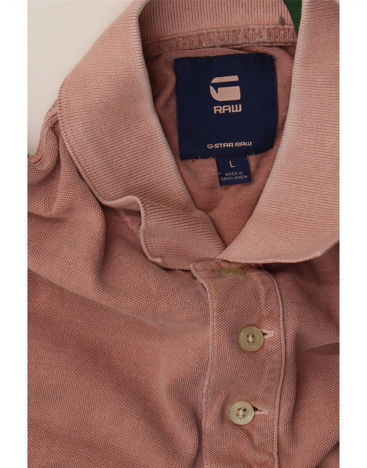 Męska koszulka polo G-Star, duża, różowa