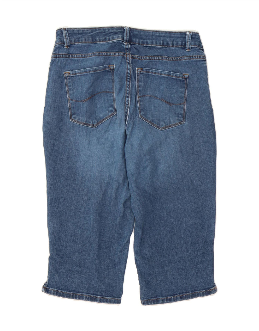 LEE Womens Curvy Fit Bermuda Denim Shorts W30 Medium Blue Vintage Lee and Second-Hand Lee from Messina Hembry 