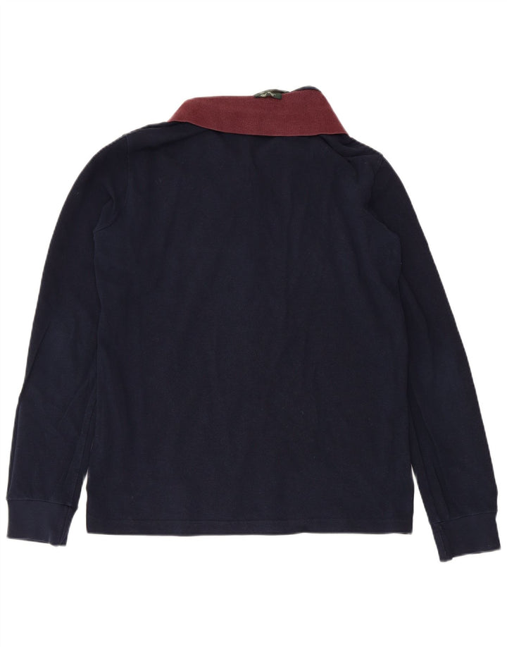 Męska koszulka polo Fred Perry Slim Fit z długim rękawem, średnia, granatowa, bawełniana