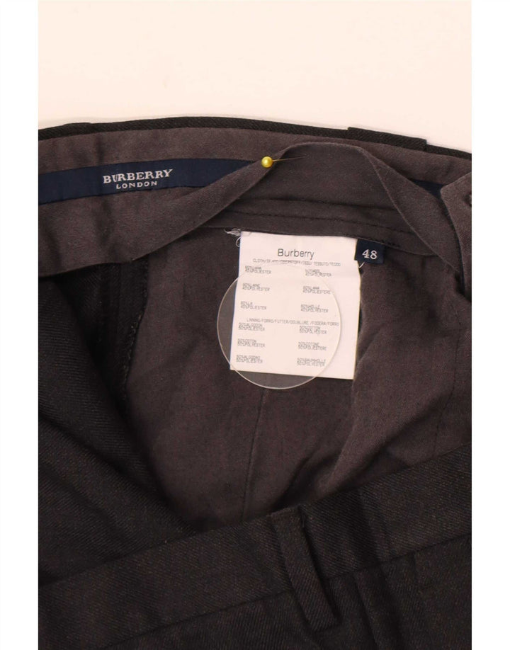 Męskie spodnie garniturowe Burberry W36 L28 Szara wełna