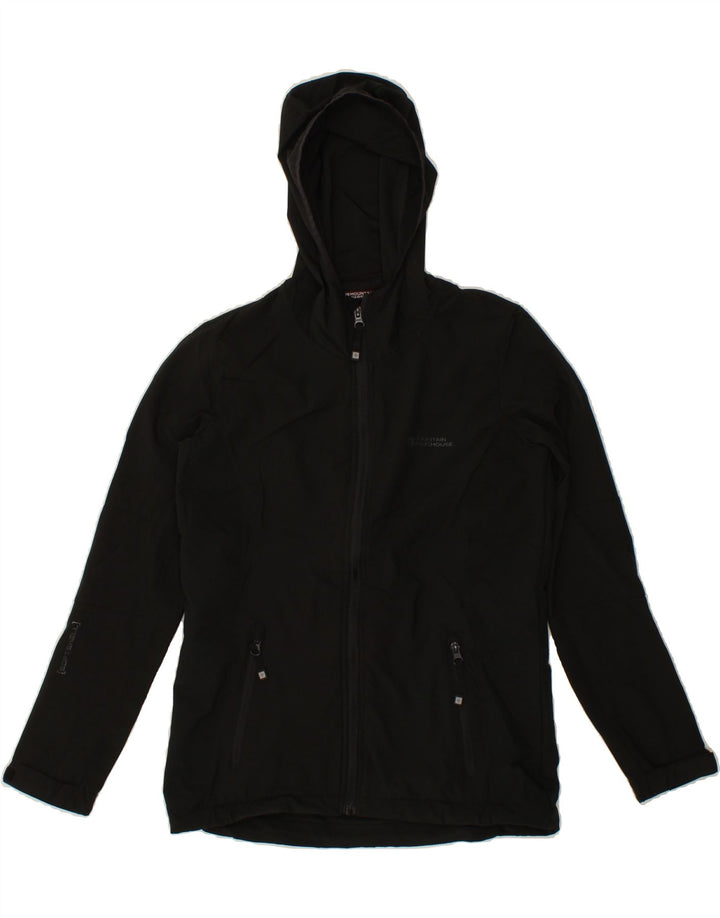 MOUNTAIN WAREHOUSE Womens Zip Hoodie Sweater UK 8 Small  Black Vintage Mountain Warehouse and Second-Hand Mountain Warehouse from Messina Hembry 