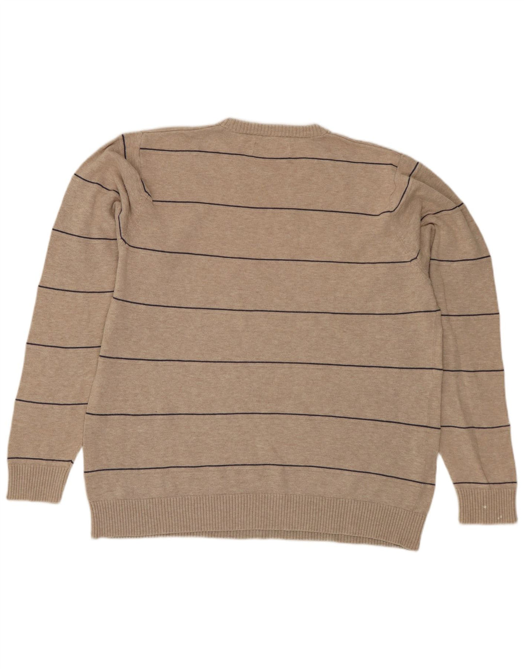 Męski sweter Marks & Spencer Blue Harbor z okrągłym dekoltem, średni beż