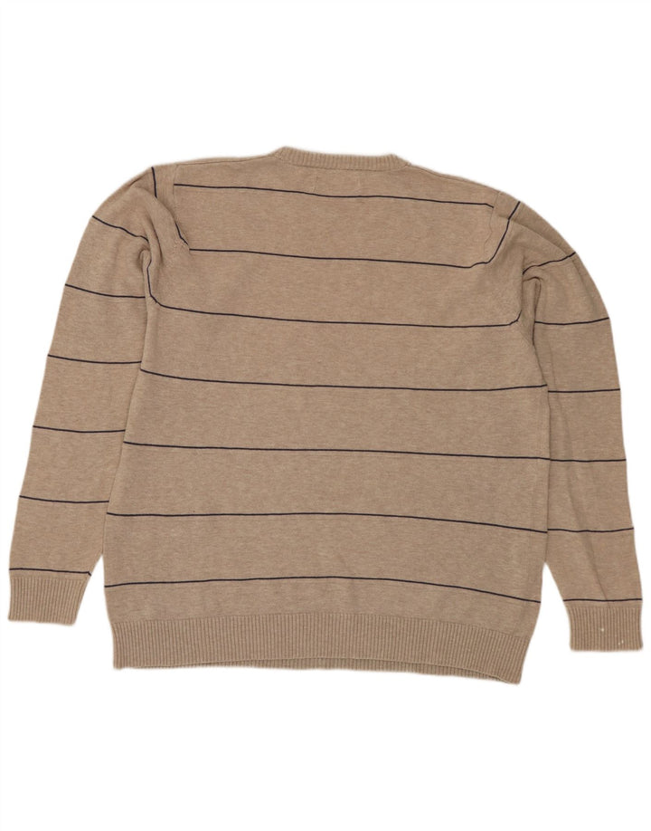 Męski sweter Marks & Spencer Blue Harbor z okrągłym dekoltem, średni beż