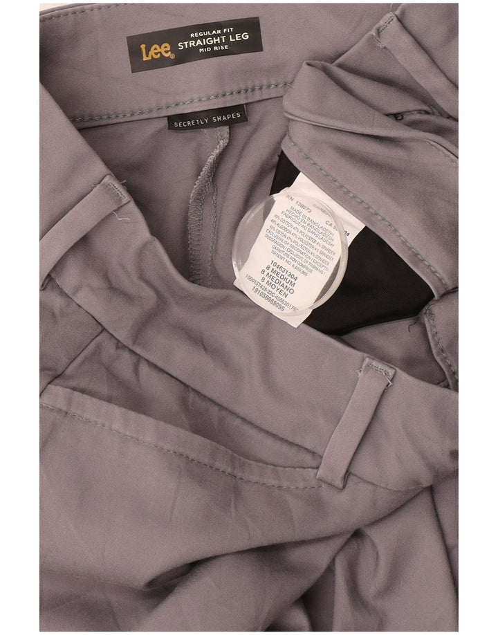 Damskie spodnie codzienne LEE ze średnim stanem i regularnym krojem US 8 Medium W30 L30 szare