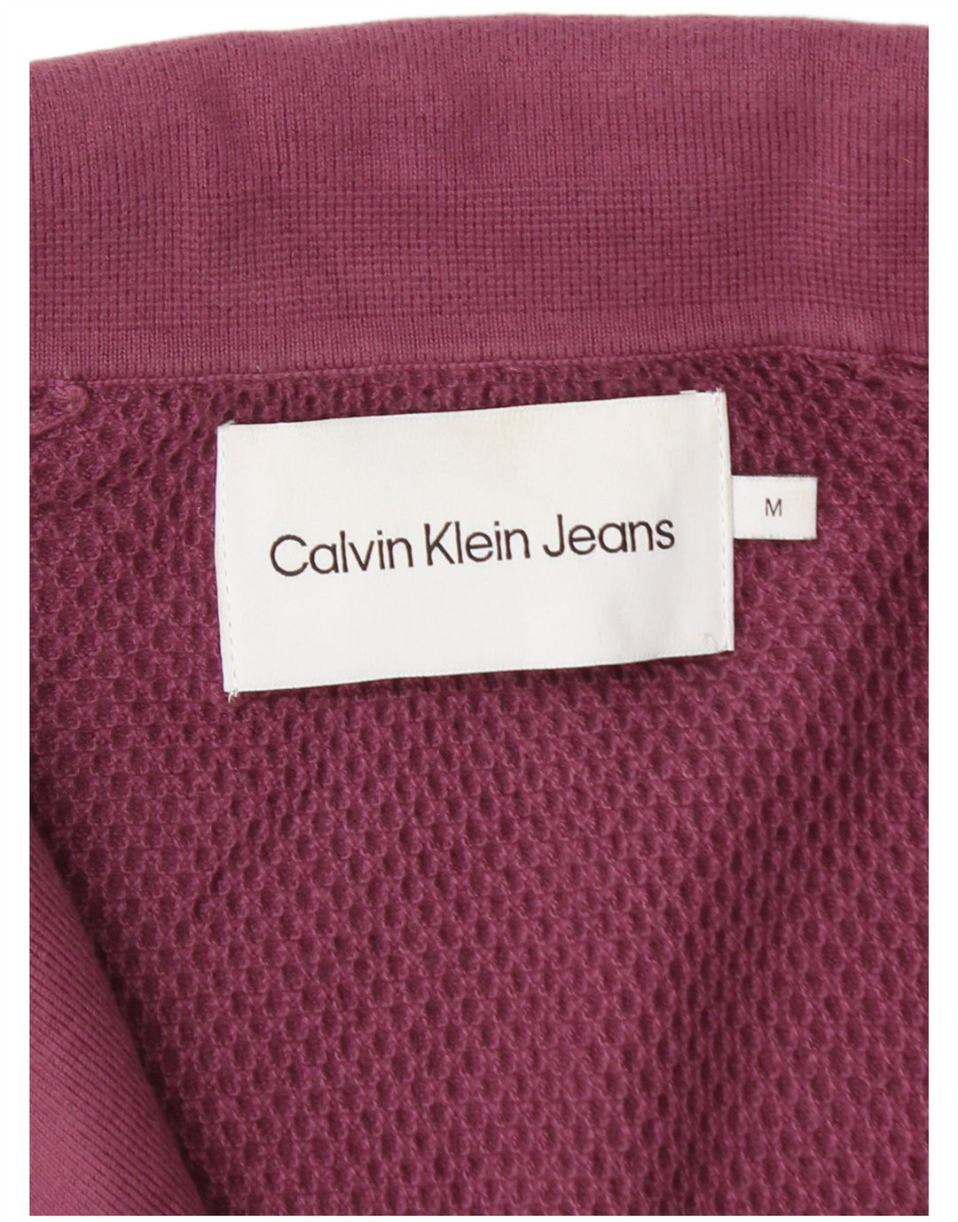 Męska koszulka polo Calvin Klein Jeans, średnio fioletowa, bawełniana