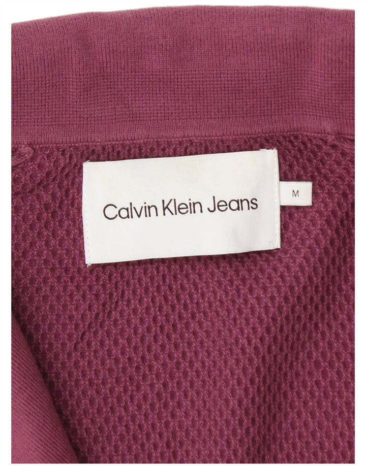 Męska koszulka polo Calvin Klein Jeans, średnio fioletowa, bawełniana