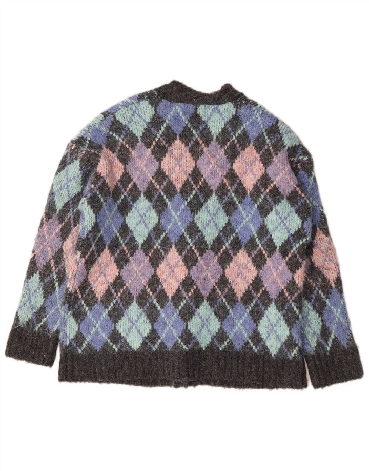 Sweter damski Zara Cardigan UK 10 Small Wielokolorowy Argyle/Diament