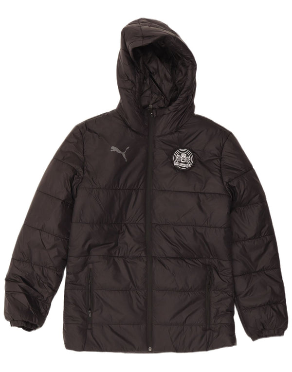 Męska wyściełana kurtka z kapturem Puma UK 36 Small Black Nylon