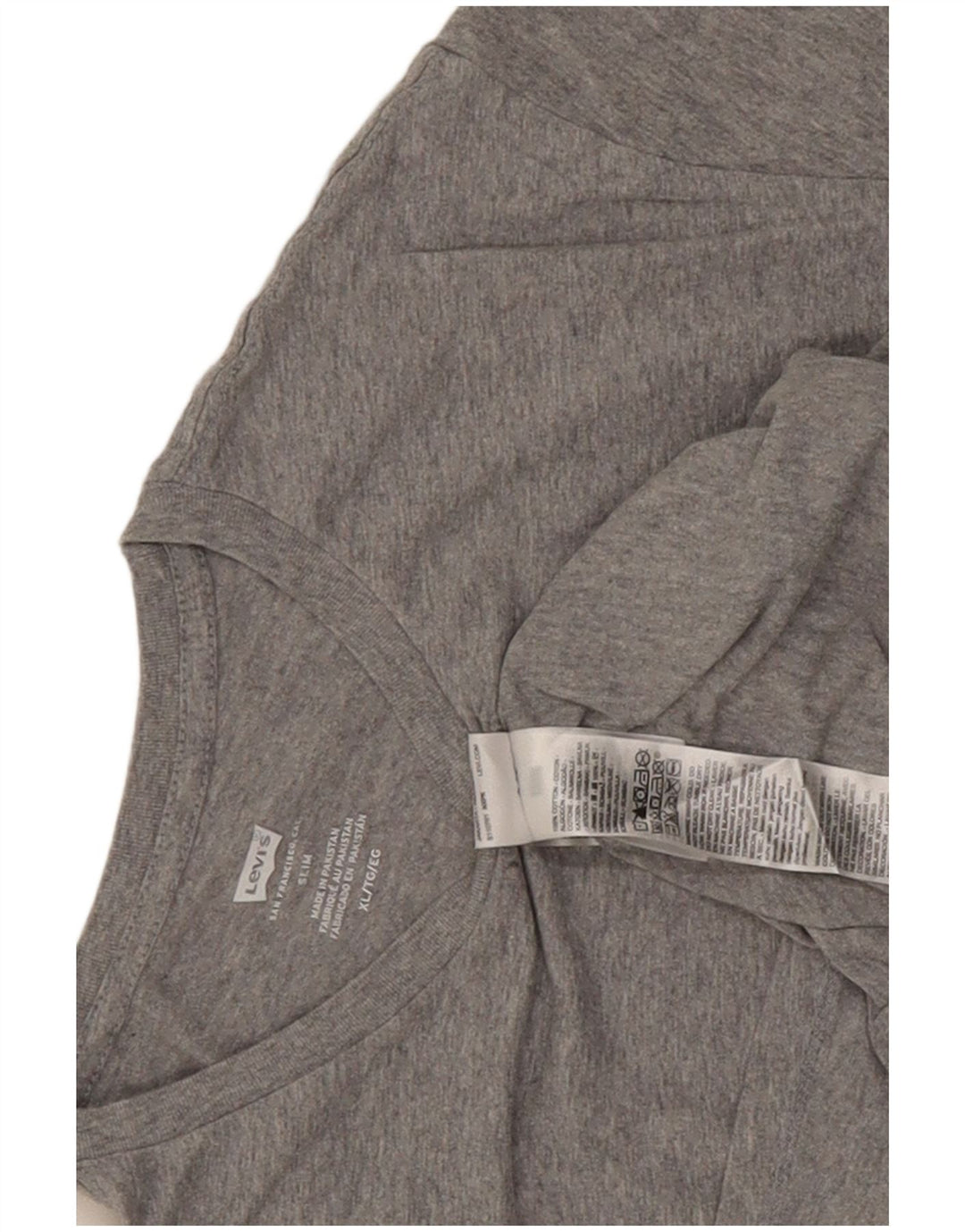 Męski wąski t-shirt Levi's Top XL, szara, nakrapiana bawełna