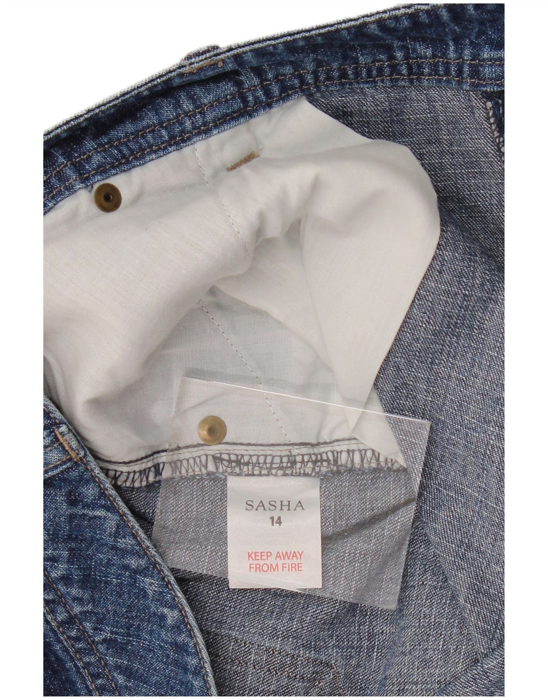 Damskie spodenki jeansowe Sasha UK 14, duże, W36, niebieska bawełna