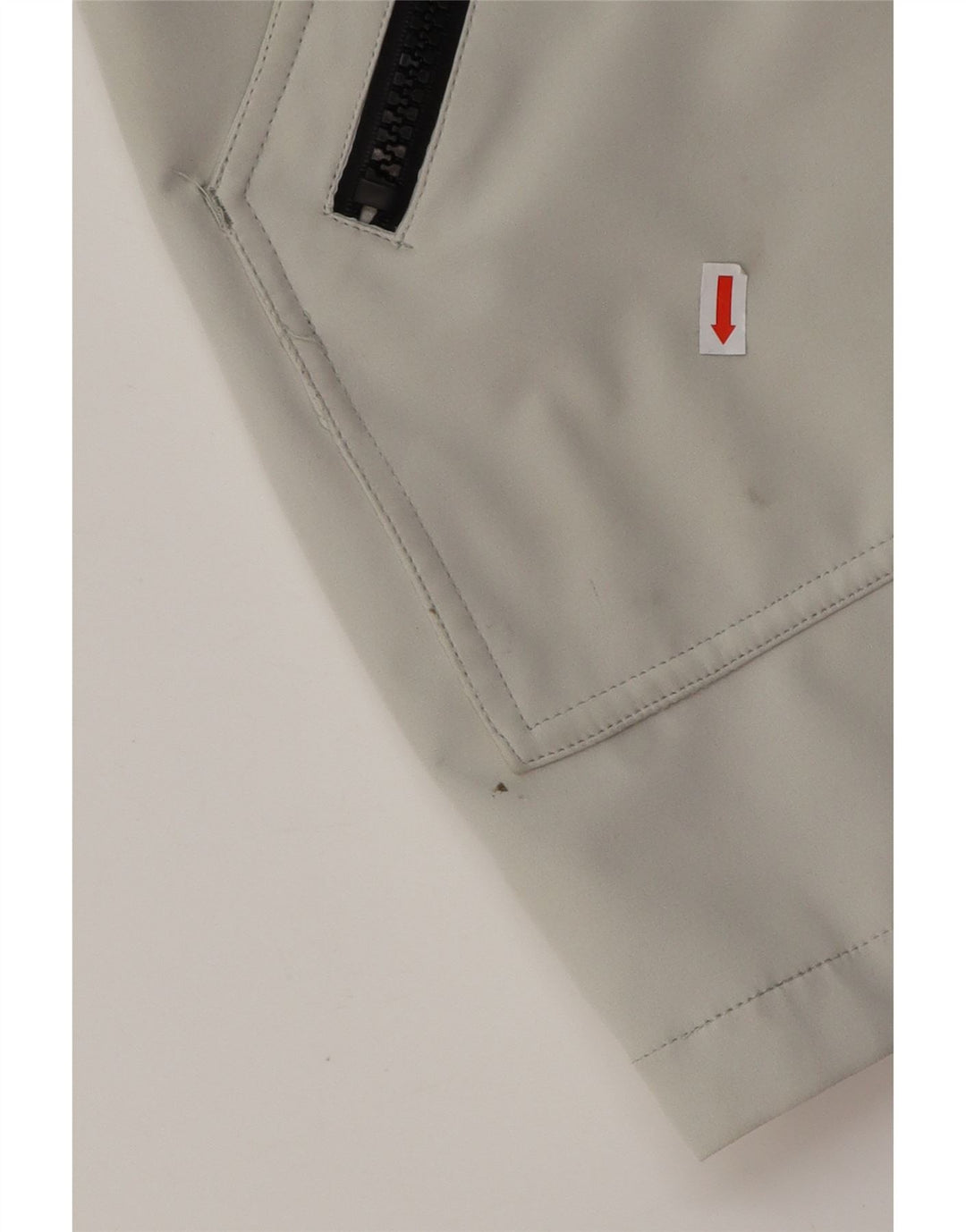 Damski płaszcz wiatrówka CALVIN KLEIN z kapturem UK 16, duży, szary poliester